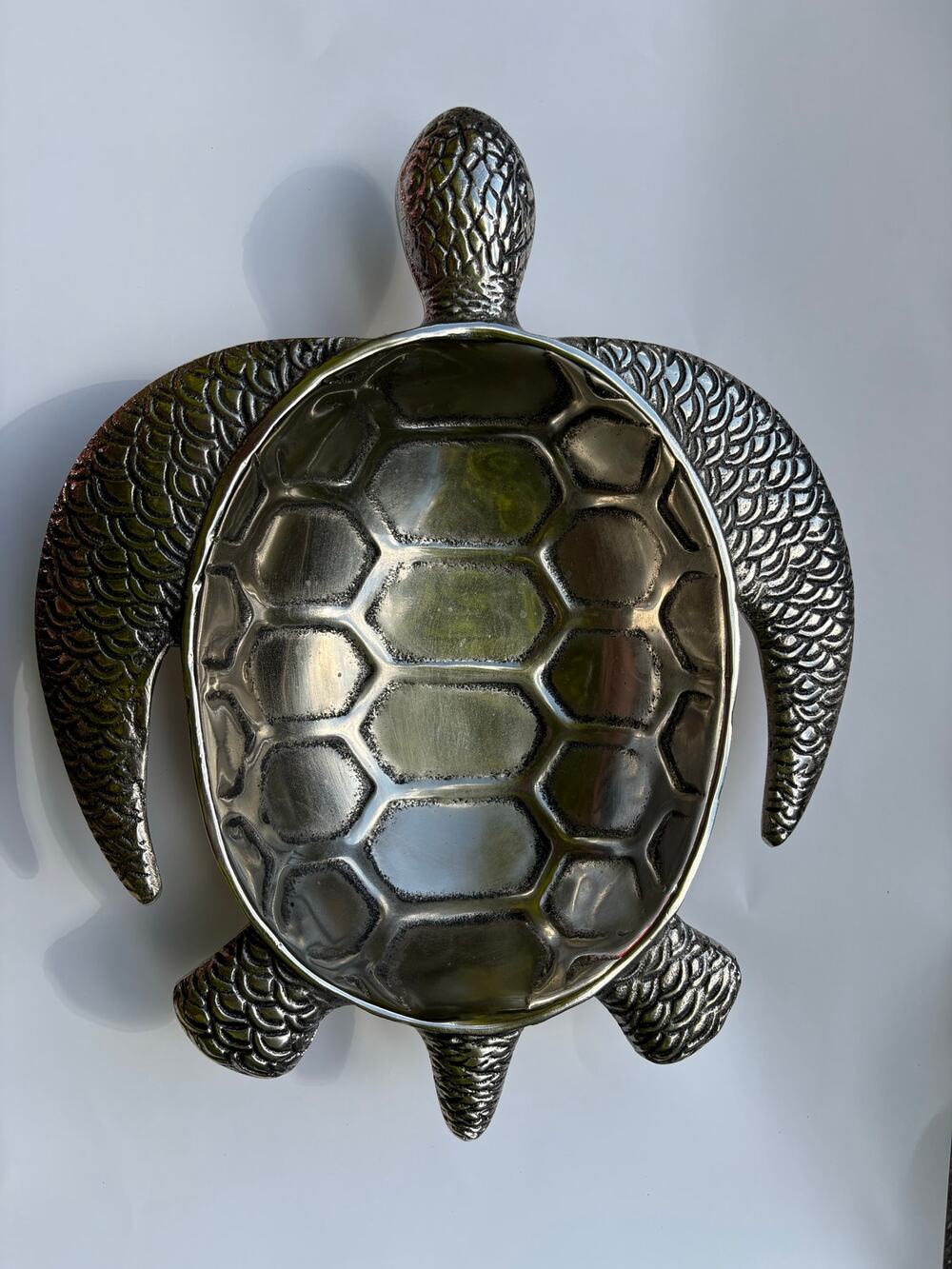 Sea Turtle Decorative Trinket Bowl Dish Barware Collection Metal 13"